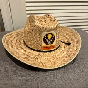 Vintage Jäegermeister straw hat… so smooth dimensions on photos  good condition